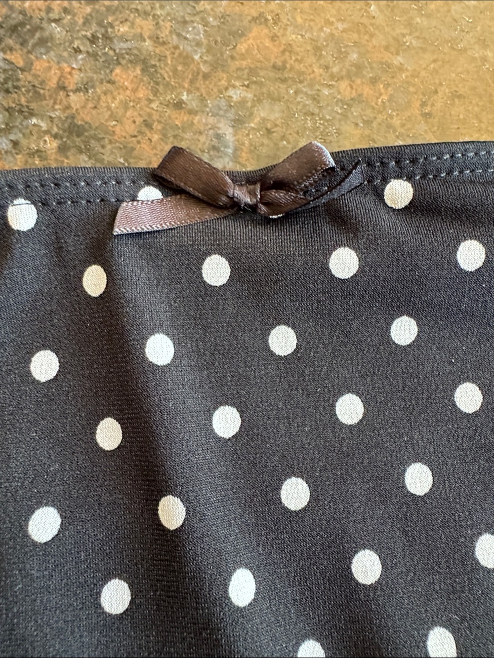 Rampage Black and White Polka Dot Ruffle Lace Underlay Skirt - Picture 5 of 6